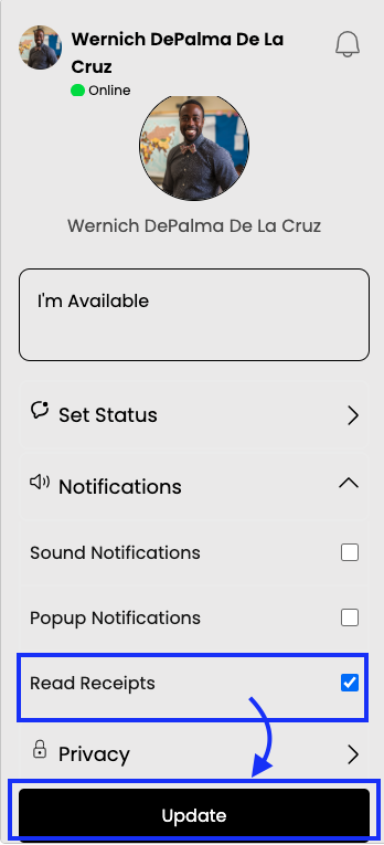 Read Receipts - Suited Tutor