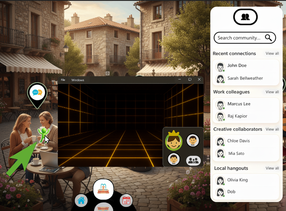The image depicts what happens when you click and hold an individual to move them.