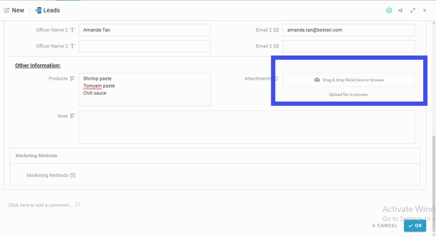 Upload Attachments (if any)