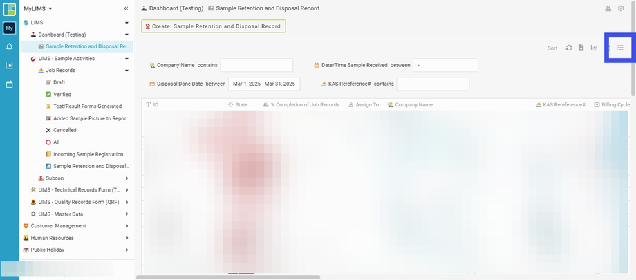 Click this symbol to select 'All'