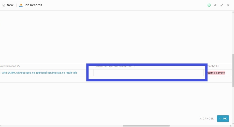 Choose from the dropdown field of 'Shelf Life Type and its Interval' (for shelf life testing)