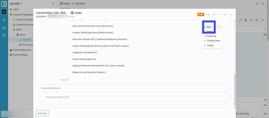 Click the 'Edit' button