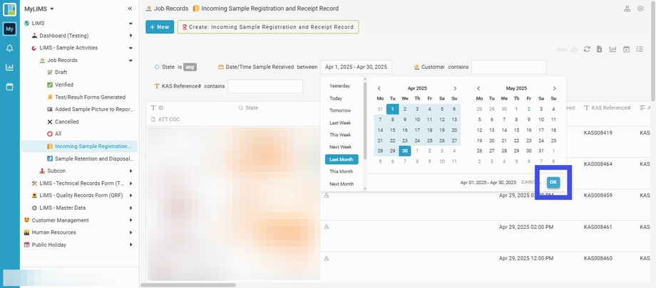 Click the 'OK' button