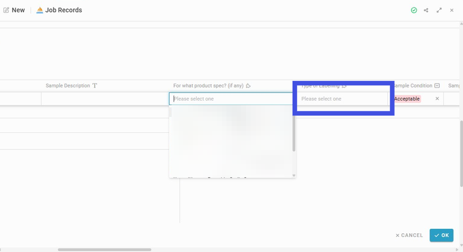 Choose the Type of Labelling from the dropdown of the field 'Type of Labelling'