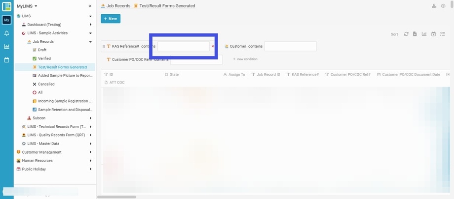 Enter KAS Reference's ID