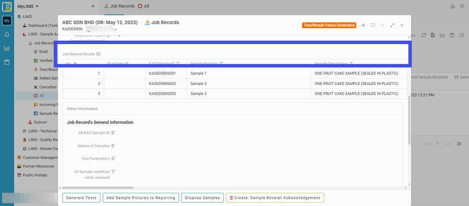 Check the recorded data