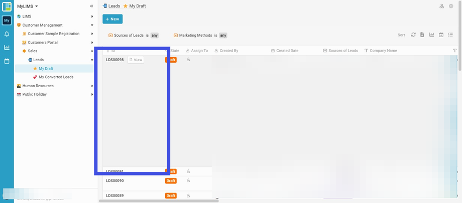 Navigate to the Entry you want to view