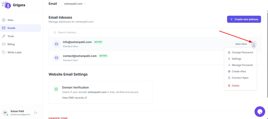 Click the three dots