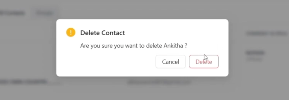 Delete Contact