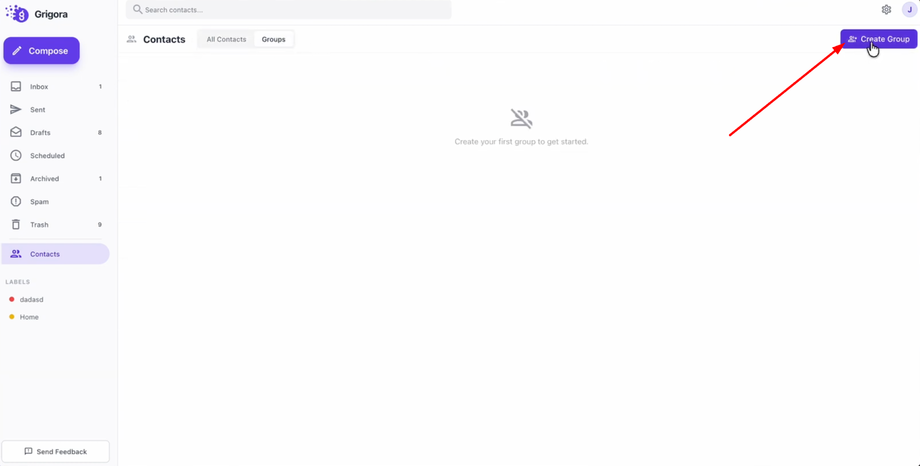 Click the "Create group" button