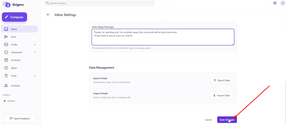 Click "Save changes"