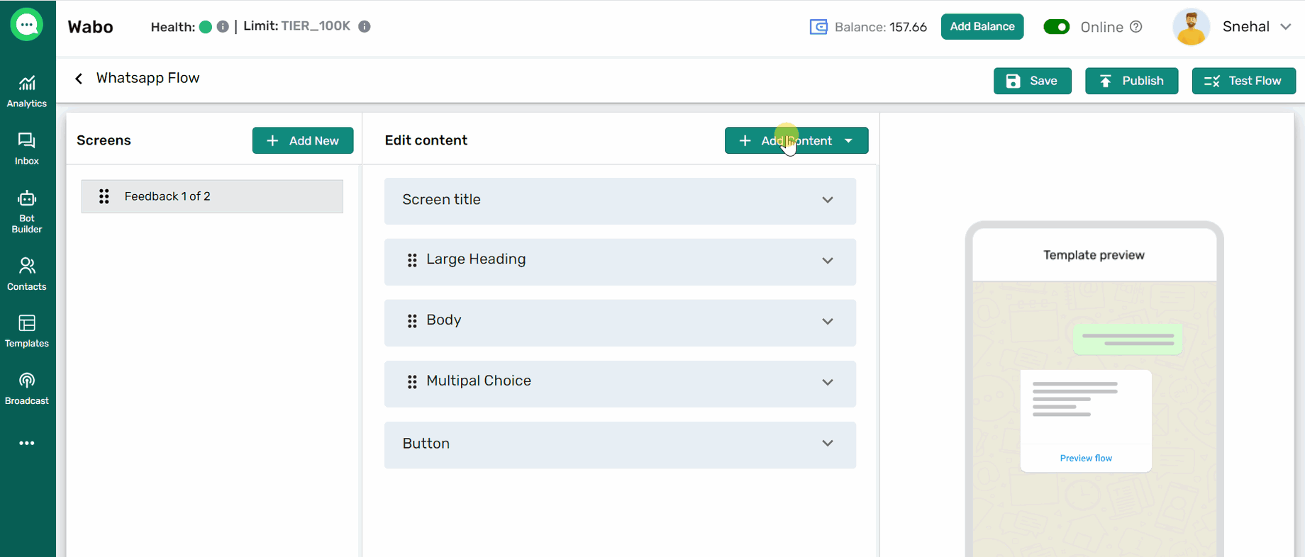 Different Input Types Available in the WhatsApp Flow Builder | Wabo.ai