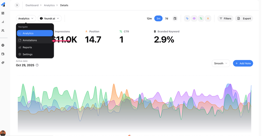 search console annotation