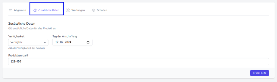 Zus&auml;tzliche Daten