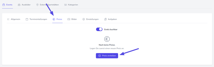 Preise anlegen
