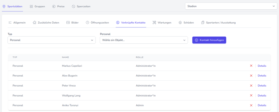 Verkn&uuml;pfte Kontakte