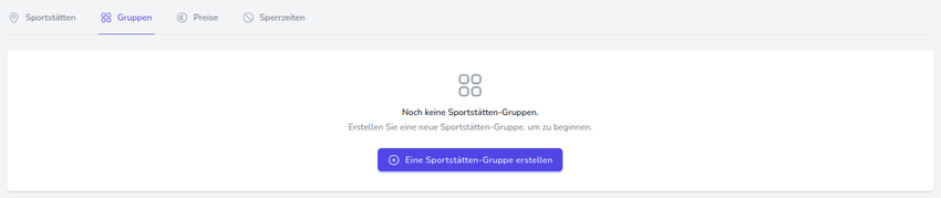 Sportstätten-Gruppe erstellen