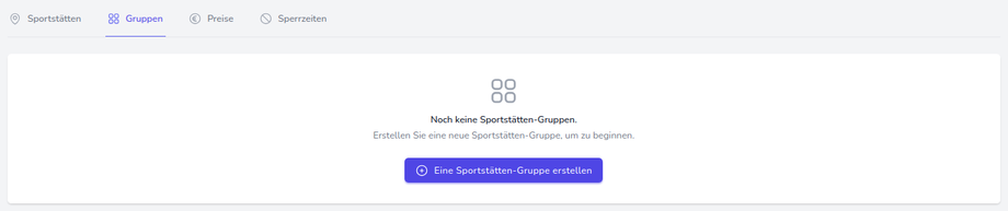 Sportst&auml;tten-Gruppe erstellen