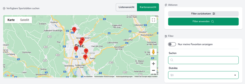 Widget Kartenansicht
