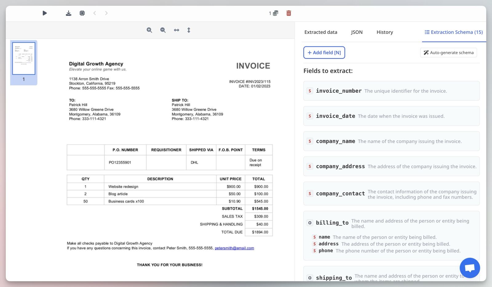 📝 Creating an Extraction Schema | Airparser Knowledge Base