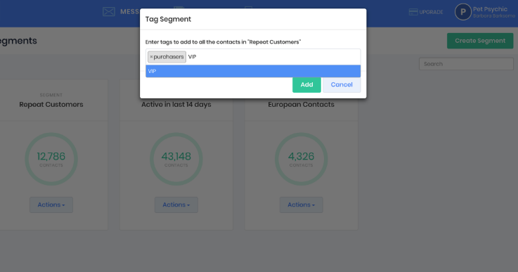 Tag Contacts In A Segment | IGSendMail