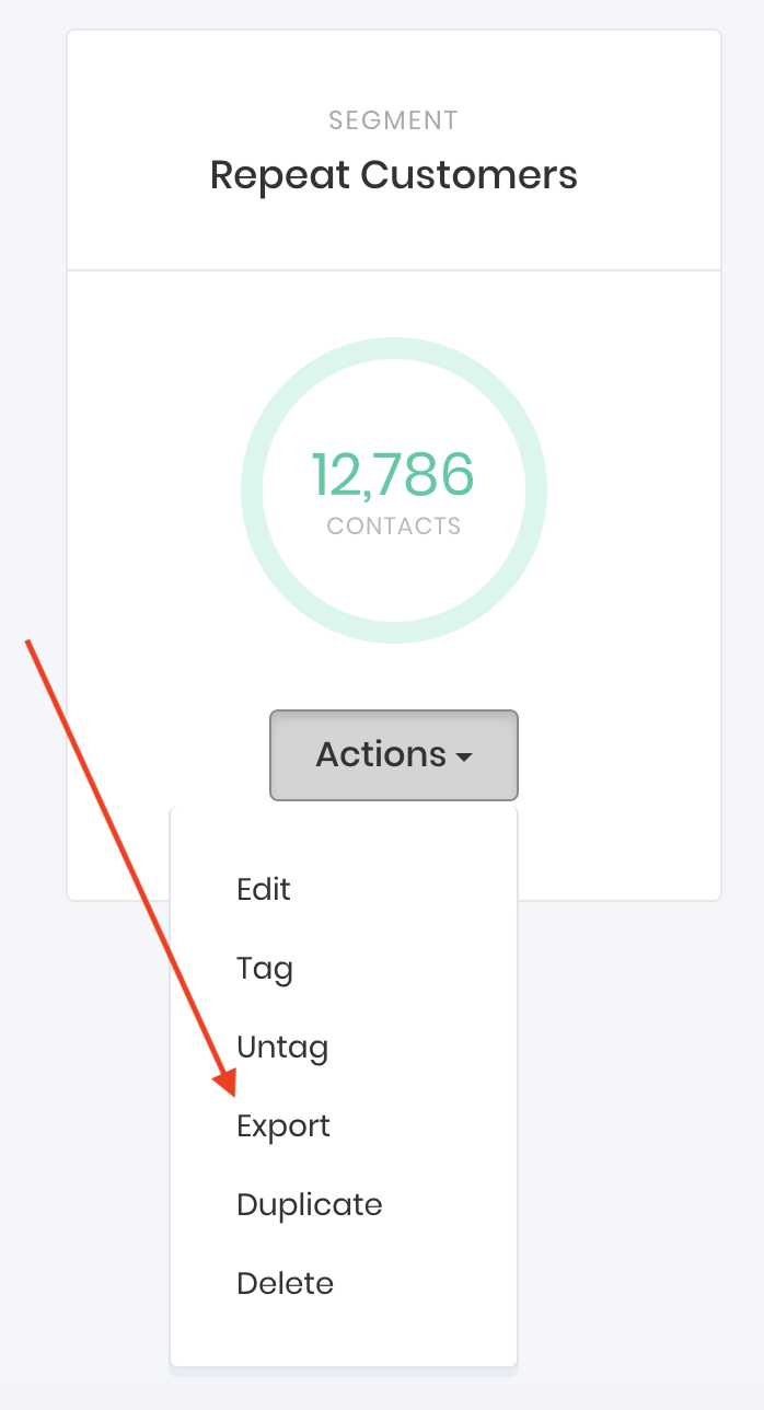 Export a Segment's Contacts | IGSendMail
