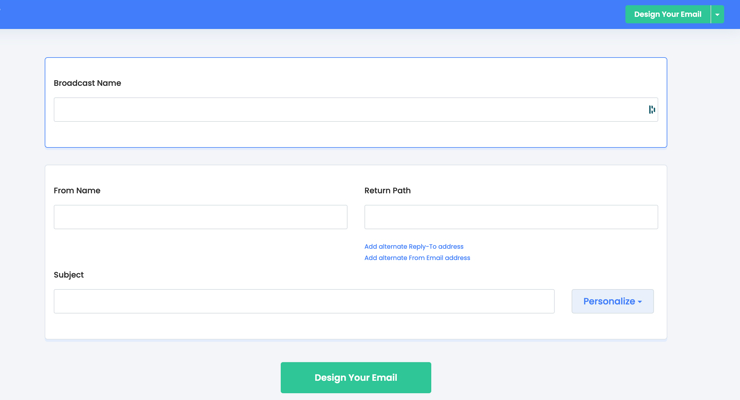 Create a Broadcast | IGSendMail