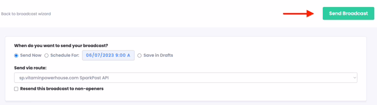 Schedule Your Broadcast | IGSendMail
