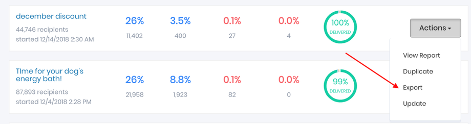 Export Broadcast Openers & Unsubscribes | IGSendMail