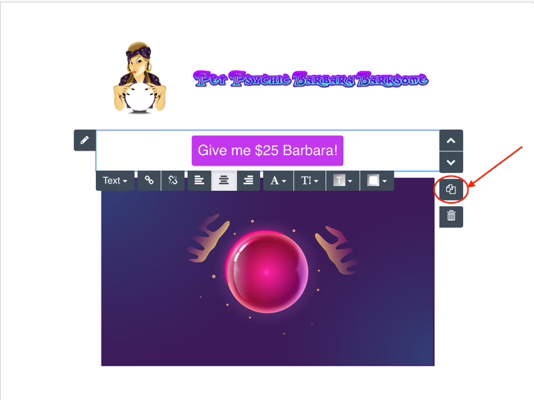 Component Section Toolbar | IGSendMail