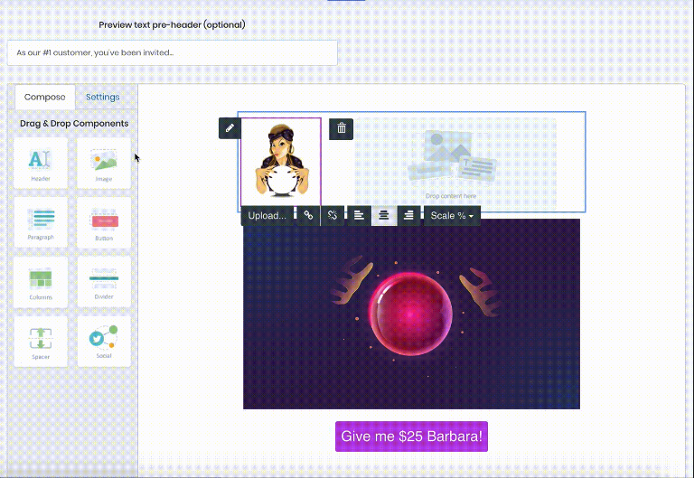 Designing your email - Using Columns | IGSendMail