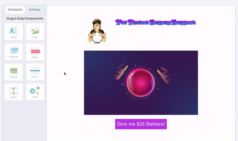 Designing your email - Using Columns | IGSendMail