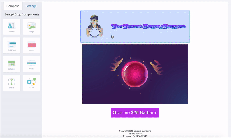 Designing your email - Using Columns | IGSendMail