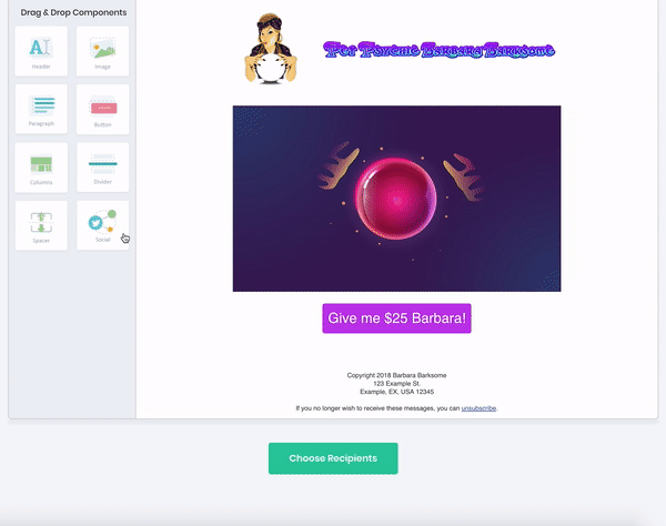 Social Media Component | IGSendMail