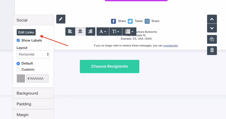 Social Media Component | IGSendMail