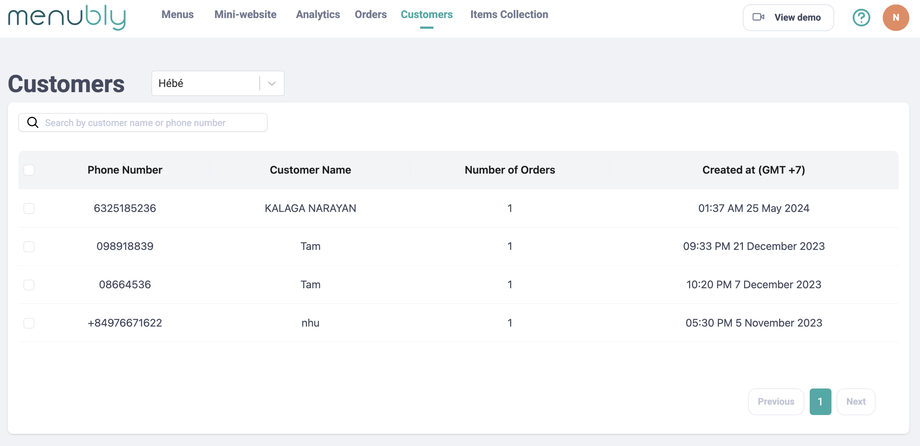 Menubly Dashboard Customer List.png