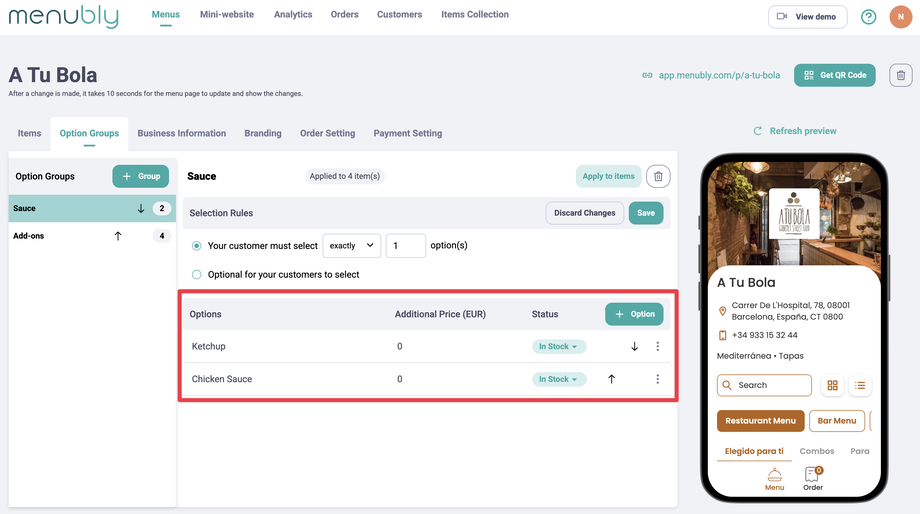 Menubly - Add options to the group.png