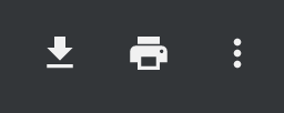 The download and print icons at the top right of the statement PDF