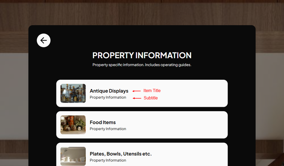 Item Title and Category