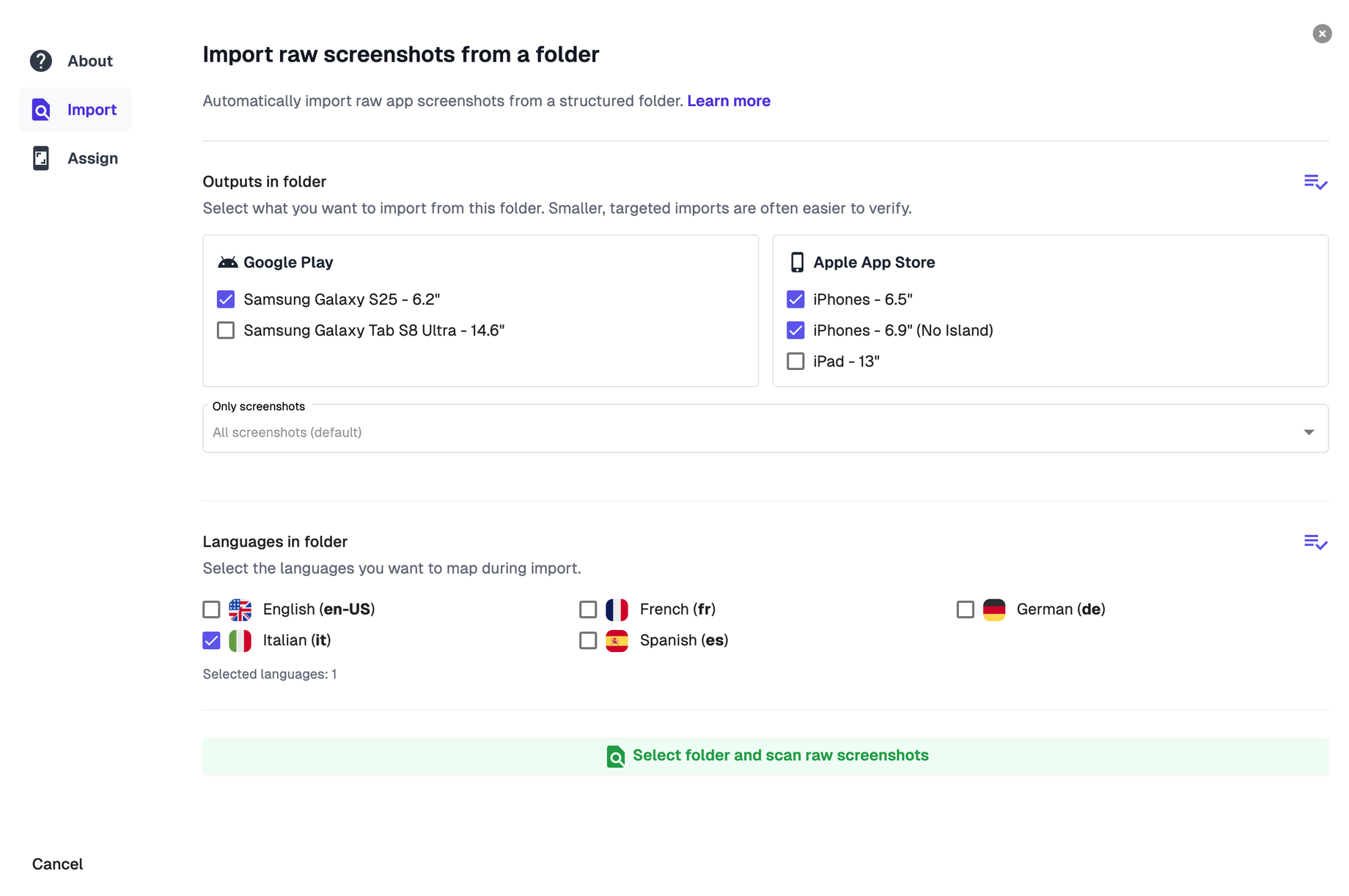 How to upload raw app UI screenshots | AppScreens Knowledge Base