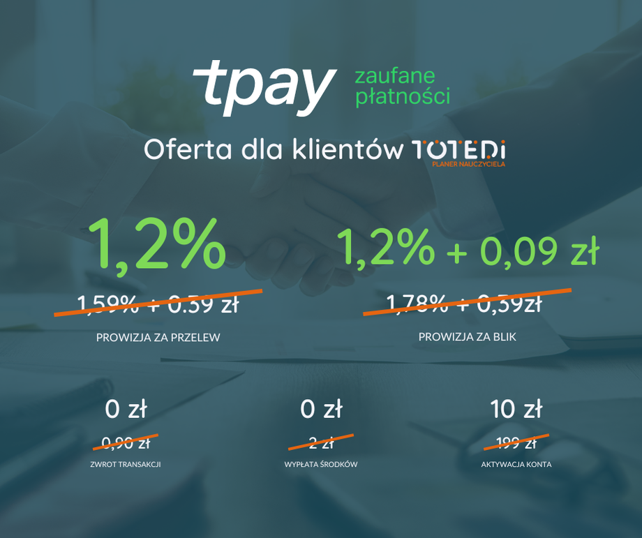 TPay Oferta dla klientów Totedi