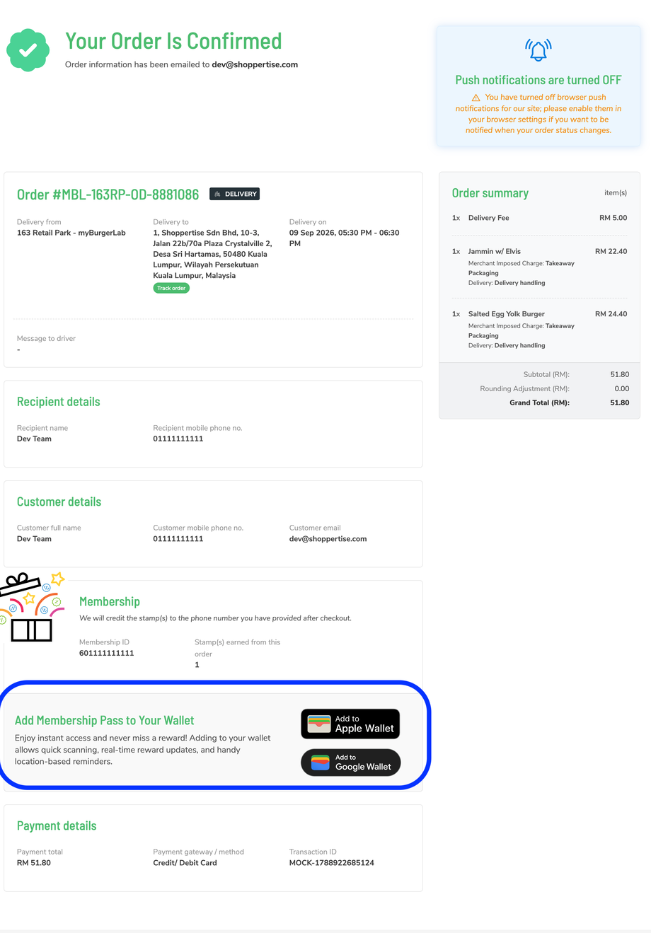 Add Membership pass to Wallet in Post-purchase successful screen.png