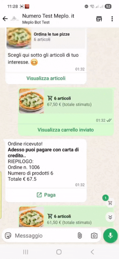 Catalogo ecommerce Whatsapp business