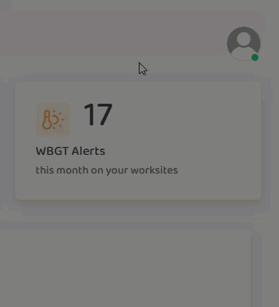 Animated GIF demonstrating how to navigate to the Security page in the Zelus Enterprise web portal