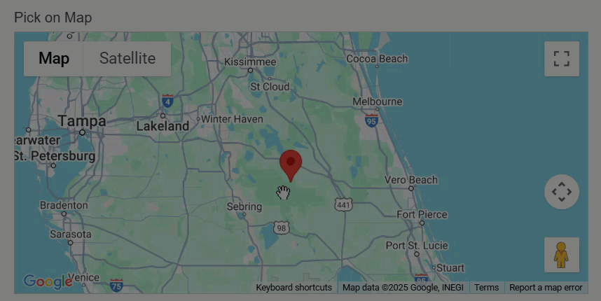 Animated GIF demonstrating moving the location pin to worksite address