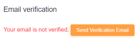 Screenshot of the Security page showing that the email address is verified