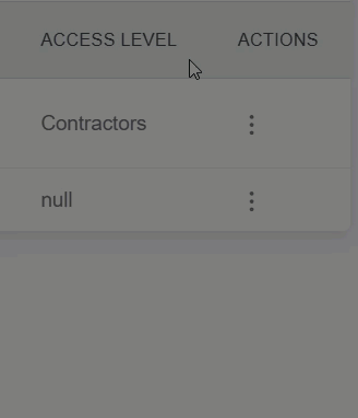 Animated GIF demonstrating how to edit or delete a supervisor from the actions menu