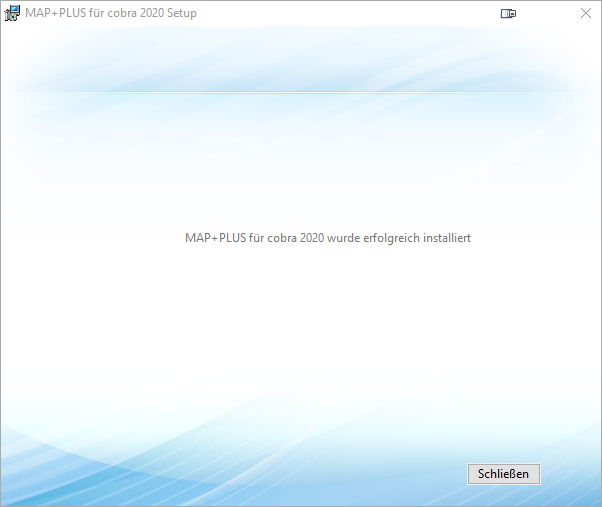 MAP+PLUS Installation abgeschlossen