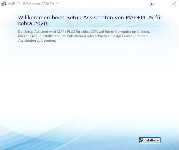 Setup Assistent von MAP+PLUS