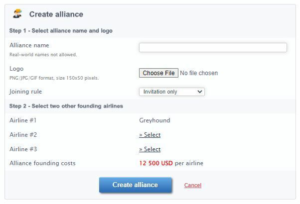 Create alliance page